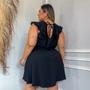 Imagem de Vestido Plus Size Rodado XGG Decote V Veste 52 ao 58 0586