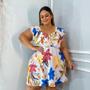 Imagem de Vestido Plus Size Rodado XGG Decote V Veste 52 ao 58 0586