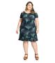 Imagem de Vestido Plus Size Tropical Secret Glam Azul