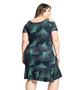 Imagem de Vestido Plus Size Tropical Secret Glam Azul