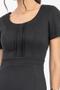Imagem de Vestido Preto Alfaiataria Com Pregas Via Tolentino