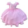 Imagem de VESTIDO ROSA DE FESTA INFANTIL COM BORBOLETAS E LAÇO md066