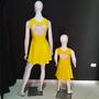 Imagem de Vestido Tal Mãe Tal Filha Amarelo Coração Nas Costas Em Tule