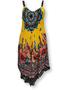Imagem de Vestido Trapézio Plus Size Alça Estampa Floral Mandala 5044