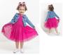 Imagem de Vestido Tule Menina Luxo + Jaqueta Jeans Lessa Kids Rf B8966