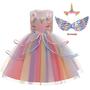 Imagem de Vestido Tutu de Unicórnio Pastel para Bebês - Fantasia de Princesa Arco-íris para Festa de Aniversário