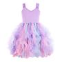 Imagem de Vestido tutu Suppromo roxo de tule de lantejoulas para meninas 6T