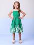 Imagem de Vestido verde com barra em puffer momi.