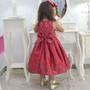 Imagem de Vestido Vermelho Infantil Com Efeito Glitter + Bolero - Casamento Formatura