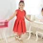 Imagem de Vestido Vermelho Infantil Tule Poá - Batizado, Casamento e Formatura