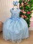 Imagem de Vestido Vila Lele Longo Jardim Encantado Azul Bebe