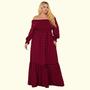 Imagem de Vestido Xadrez Feminino Longo Moda Evangélica Plus Size Lastex Multiuso