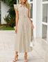 Imagem de Vestido ZESICA 2025 Summer Boho Button Midi V Neck Flutter