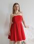 Imagem de Vestido ZESICA Summer Strapless Mini 2025 Off Shoulder Red