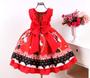 Imagem de VestidoDe Festa Infantil Tema Minnie Vermelho Luxo E Tiara