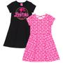 Imagem de Vestidos de skatista Barbie Big Girls 10-12, pacote com 2 rosa/preto