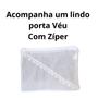 Imagem de Véu Ccb infantil Bebê com aplicação de laço com strass