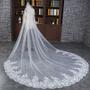Imagem de Véu De Noiva Longo Casamento Mantilha Vestido Noiva 4 metros