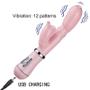 Imagem de Vibrador com Estimulador de Clitoris 12 Vibrações Rosa e Roxo Vibrador Feminino