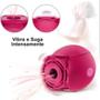 Imagem de Vibrador Estimulador Massageador Clitóris Mamilos Formato Rosa 7 Vibrações