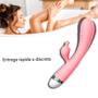 Imagem de Vibrador Feminino com pequenos relevos ponto G recarregavel USB estimulador clitoris 10 modos vibracao