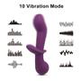 Imagem de Vibrador Feminino Ponto Tripla Estimulação 10 Modos de Vibração Zeus Lovetoys