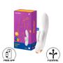 Imagem de Vibrador Rabbit Satisfyer Double Flex Branco com App