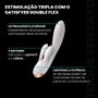 Imagem de Vibrador Rabbit Satisfyer Double Flex Branco com App