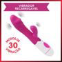 Imagem de Vibrador Recarregável Aveludado 30 vibrações Clitóris e Ponto G