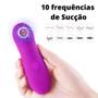 Imagem de Vibrador Sugador de Clitóris 10 Modos de Sucção Estimulador Clitoriano Silicone Macio