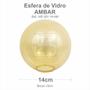 Imagem de Vidro esfera s/ colarinho 14cm bocal 5cm - ambar