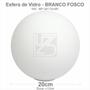 Imagem de Vidro Esfera S/ Colarinho 20Cm Bocal 10Cm - Branco Fosco