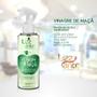 Imagem de Vinagre de Maçã 200 ml Restaura os Fios Danificados Anti Frizz Sela Cutícula Capilar Regula PH Combate Ponta Dupla Brilho Protetor Térmico Lizz ante