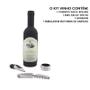 Imagem de Vinho Garrafa Case Com 3 Peças Saca Rolha Dosador Anel