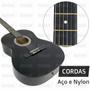 Imagem de Violão Acústico Preto Brilhante Corda de Nylon Mxt 39 Polegadas Com Tensor