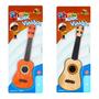 Imagem de Violão Infantil 28cm De Brinquedo Kit Com 2 Violões Em Plástico 4 Cordas Nylon Crianças Artbrink