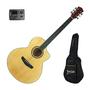 Imagem de Violão Musical Eletroacústico modelo Folk cordas de aço Cutway marca Deviser LX4 NT com Tampo Sólido Capa Bag Captador Equalizador Deviser EQKLT17A