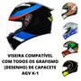 Imagem de Viseira Capacete Agv K3 SV K1 Fume Escura Polivisor