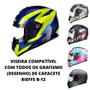 Imagem de Viseira Capacete Bieffe B-12 B12 Azul Light Clara