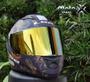 Imagem de Viseira Dourada Espelhada Capacete Ls2 Ff320 FF353 Polivisor