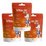 Imagem de Vitacin Kids Laranja 30Mg c/25 Pastilhas Gomas Kit c/ 3un