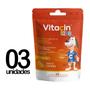 Imagem de Vitacin Kids Laranja 30Mg c/25 Pastilhas Gomas Kit c/ 3un
