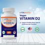 Imagem de Vitamatic Vitamin D2 60 mcg (2400 UI) - Ergocalciferol - 180 Comprimidos Vegetarianos (180 Comprimidos (Embalagem de 1)) (3 Frascos)