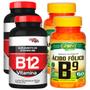 Imagem de Vitamina B12 e Vitamina B9 Ácido Fólico Kit Especial com 4 Frascos