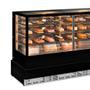 Imagem de Vitrine Refrigerada Confeitaria 2,00m Linha Conveniência Gourmet GGER-200 PR Preta Gelopar - LED Perimetral + Rodízios