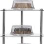 Imagem de Vitrine Vertical Neutra/Seca Curva 90º MPCA-090P PR Preta Gelopar - 3 níveis de Prateleiras