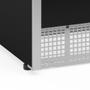 Imagem de Vitrine Vertical Neutra/Seca Curva 90º MPCA-090P PR Preta Gelopar - 3 níveis de Prateleiras