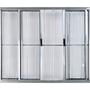 Imagem de Vitro de Alumínio 4 Folhas 1,00 X 1,80 Com Grade Cor Brilhante Linha All Modular