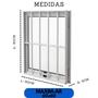 Imagem de Vitrô Maxim-ar com Grade Atlântica Janela de Alumínio Branca 60x60 Banheiro Magnum 