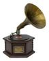 Imagem de Vitrola Gramofone Estilo Retrô Vintage De Metal Decorativo